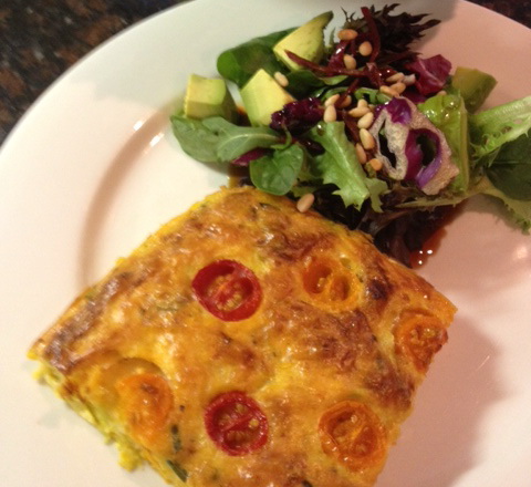 Frittata on plate cropped